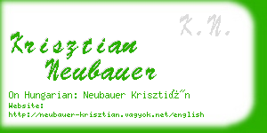 krisztian neubauer business card